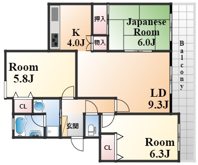 ジークレフ王子公園の間取り