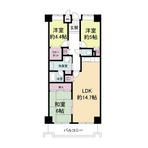 フレシア西宮の間取り