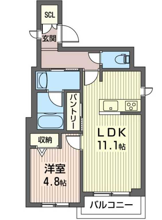セルディーナ駒場　駅近　ネット無料　シャーメゾンの間取り