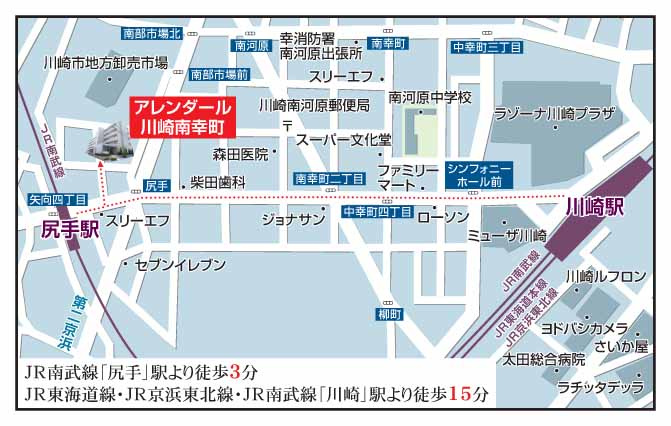 プライムアーバン川崎南幸町の地図