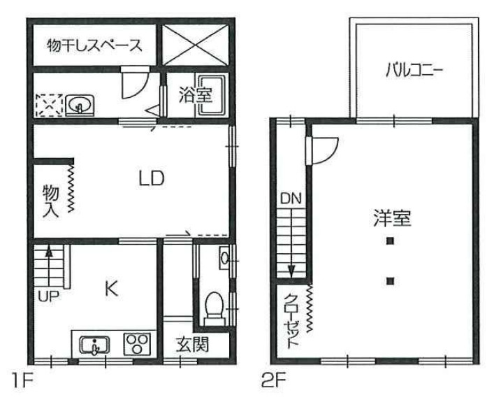 深江北町テラスハウスの間取り