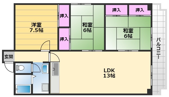 【間取り】 | ライブリー高石