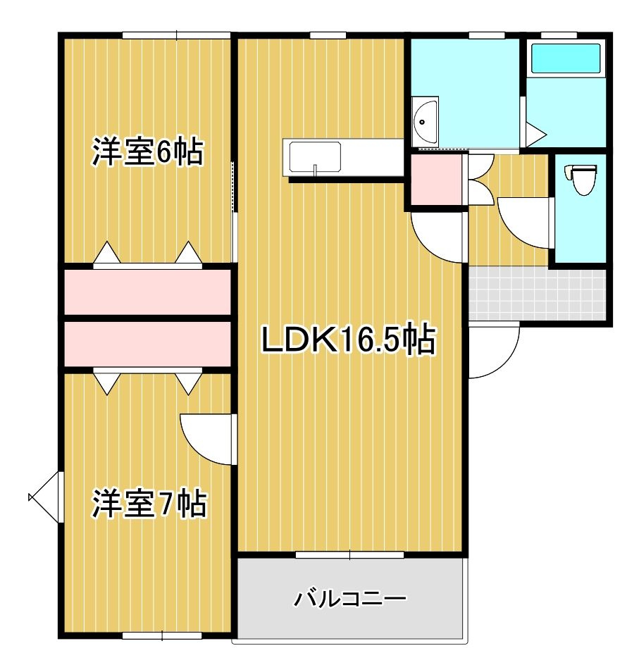  グリーンコーポ浪打 四番館の間取り|使い勝手の良い間取りです♪