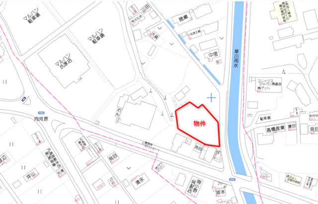 さくら市富野岡　1998.00㎡　売地の地図