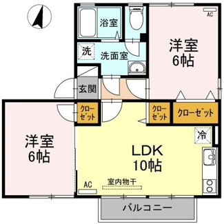 【間取り】 | サニークレスト　A棟