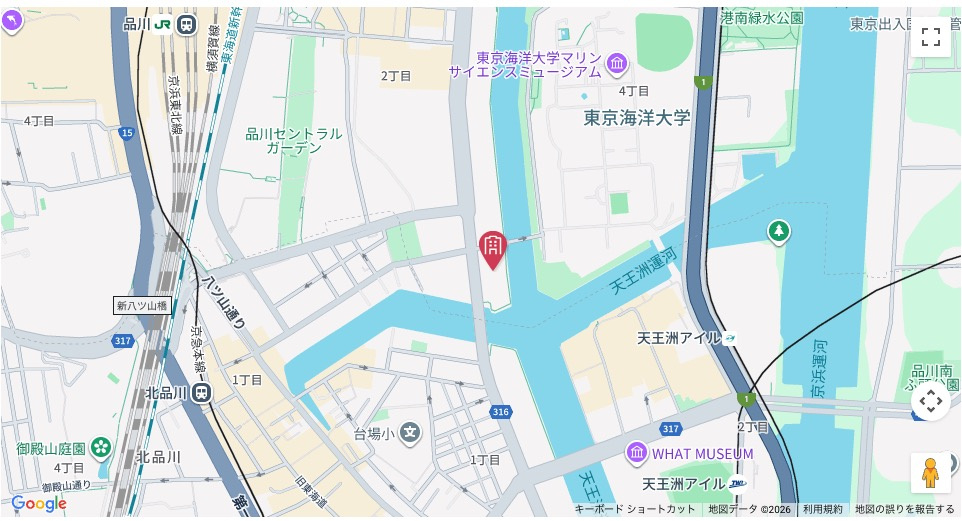 ★仲介手数料無料★TENNOZ DUPLEX（天王洲キャナルサイド水辺の暮らし角田うい住みたい方におすすめです）　の地図