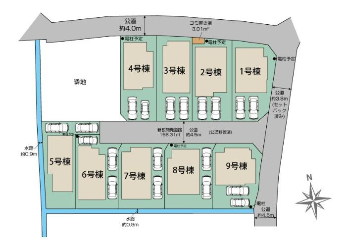 南区新戸新築戸建て　9号棟の区画図|区画図「南区新戸新築戸建て」