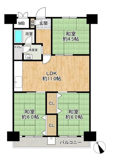【間取り】 | 明舞北センタービル4号棟