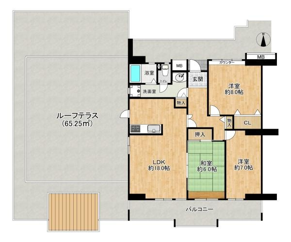 【間取り】 | アバンドーネ西神春日台1号棟