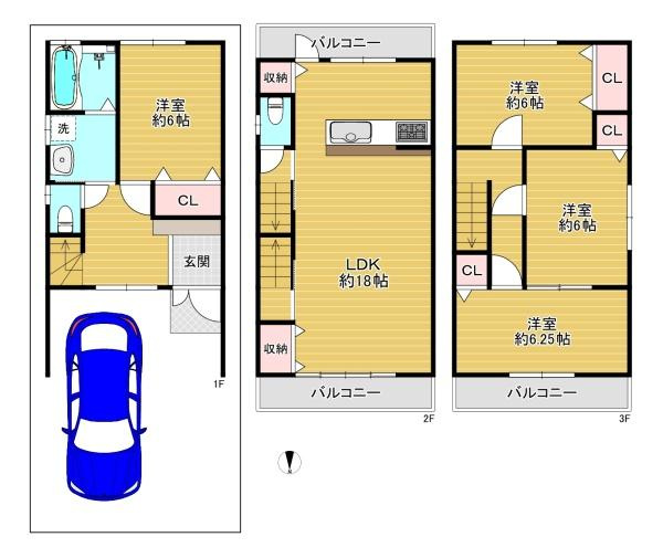 【間取り】 | 守口市金田町1丁目　中古戸建