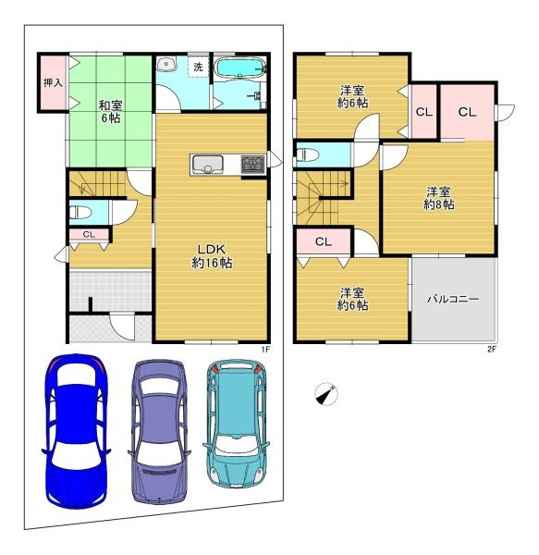 【間取り】 | 大阪市鶴見区中茶屋1丁目　中古戸建