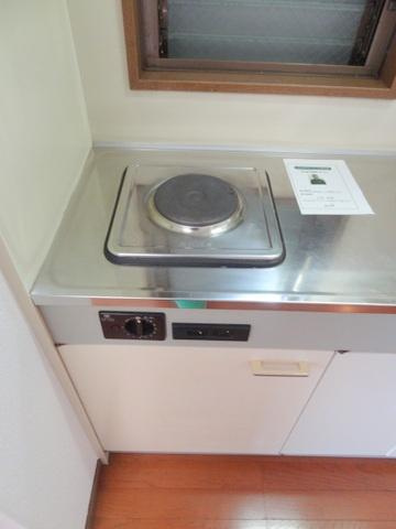 菅ハイツのキッチン|★電熱コンロ★