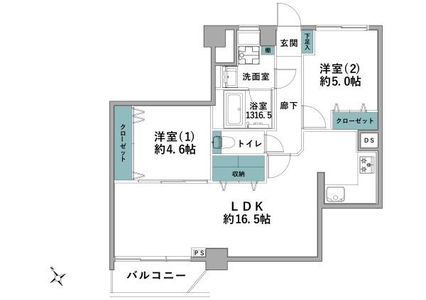 芦名橋ハイツの浴室