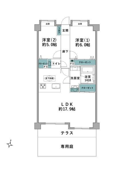 ライオンズマンション辻堂海浜公園の独立洗面台|洗濯用水栓・洗濯パン付き