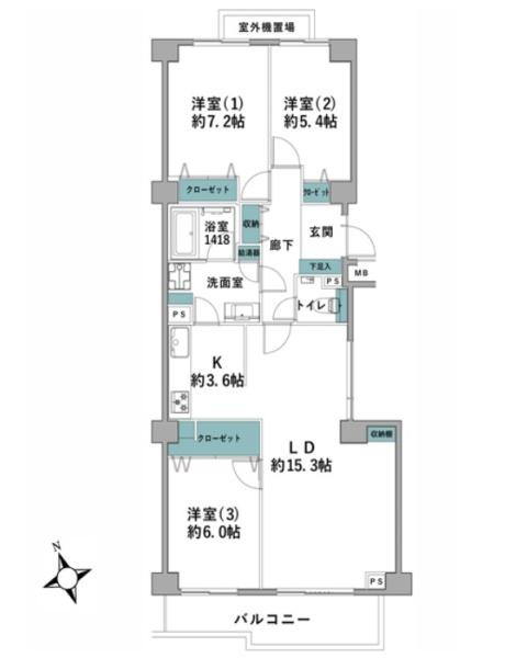コモア六浦五番館の間取り