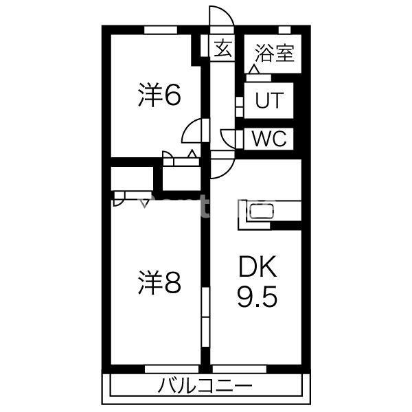 メゾン・ド・フローラⅡの間取り