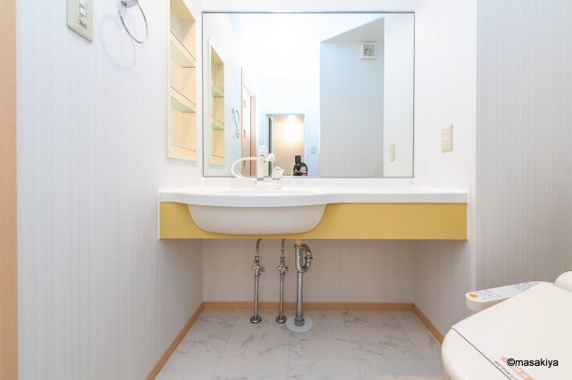 メゾン・ド・ボヌール　Bの洗面所|洗面・脱衣　シャンプードレッサー付き。