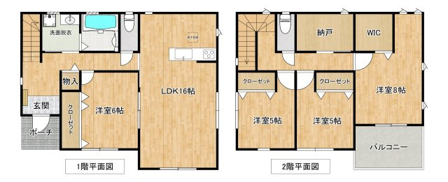 岩田戸建ての間取り