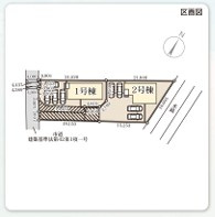 いわき市好間町中好間第2　新築戸建　２号棟の区画図|区画図です。