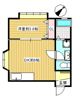 新潟市東区東明５丁目のアパートの間取り