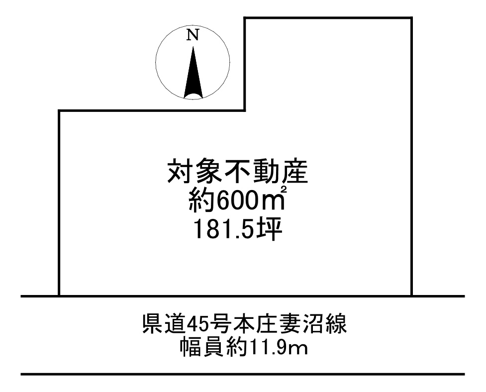 -三丁目不動産-熊谷市永井太田　土地の土地図