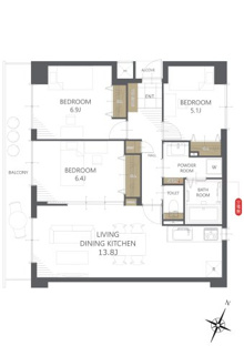 【間取り】デイズ草加 