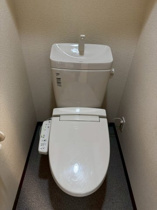 落ち着いた色調のトイレです