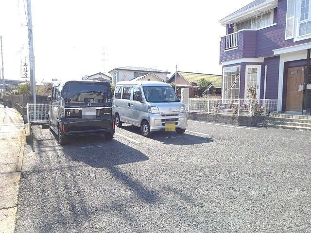 駐車場に車を止められます