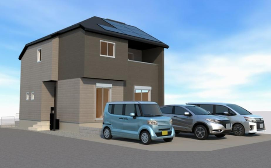 八王子市　大楽寺町　新築一戸建て　１期の外観パース|～控除や減税で優遇の長期優良住宅　耐震等級3・断熱等級6、快適なお住まいです～