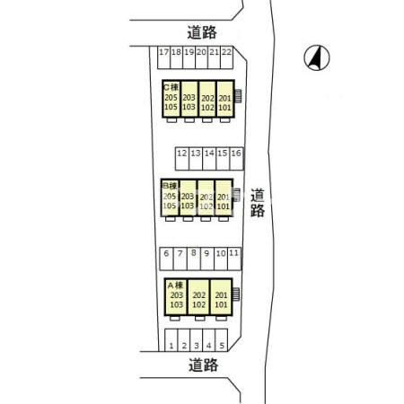 パルハイム2003　Ｂの区画図|高崎、前橋のお部屋探しはエンドスケープまで！お客様の理想お聞かせ下さい♪