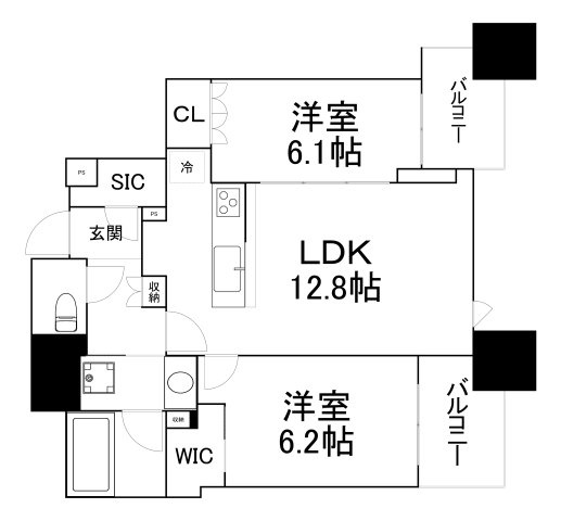 【間取り】 | シティタワー大阪本町
