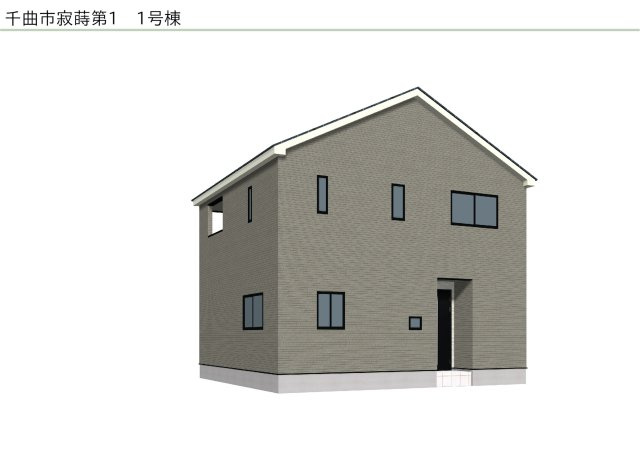 千曲市寂蒔第１の外観パース|１号棟