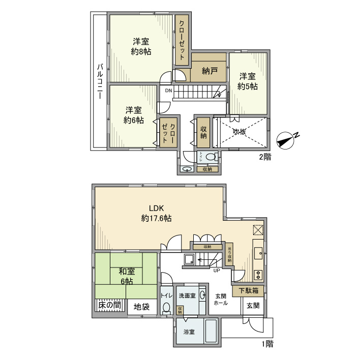 領家戸建の間取り