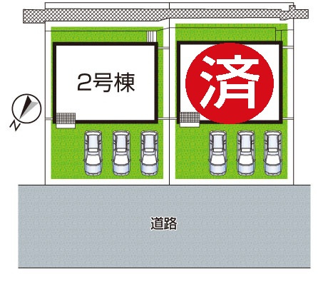 1(土)2(日)現地説明会！◆柏原市高井田　ラスト1邸の区画図|全2区画