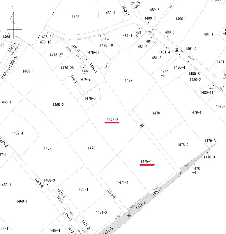 小山市大字粟宮　土地の土地図