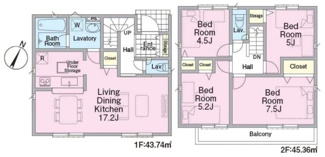 【間取り】 | 清瀬市竹丘第12　全1棟　1号棟 | 清瀬市竹丘第12　全1棟　1号棟