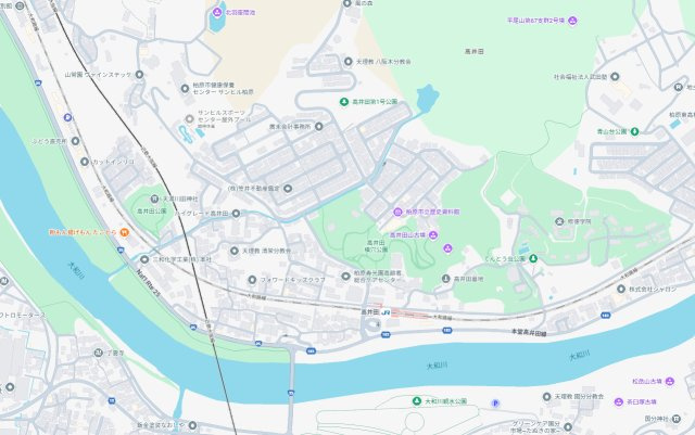 柏原市高井田　第3期　新築一戸建ての地図