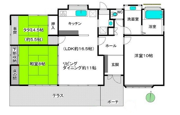 【間取り】 | あかざわ恒陽台　戸建