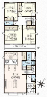 【間取り】 | 【仲介手数料無料！！】日野市平山４丁目　新築戸建て（全14棟）11号棟　5080万円 | 11号棟間取図