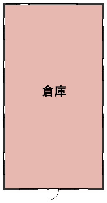 ６６３９３　羽島郡笠松町長池中古倉庫の間取り