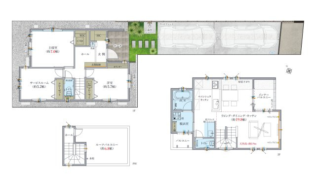 【間取り】 | ◇◆藤沢市本鵠沼4丁目 新築戸建 全3棟【NO,2】◆◇