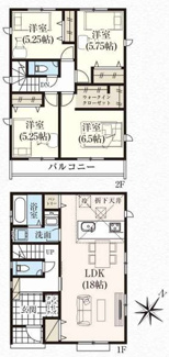 【間取り】 | 【仲介手数料無料！！】日野市平山４丁目　新築戸建て（全14棟）14号棟　5080万円