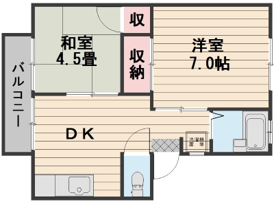 星島コーポＡ棟の間取り