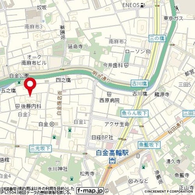 クレッセント白金の地図