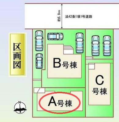 【区画図】 | ハートフルタウン北五葉５丁目８番 | 区画図
