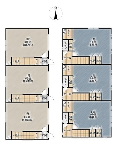 ビジネスコア塚口　C号地の間取り|現況優先となります。