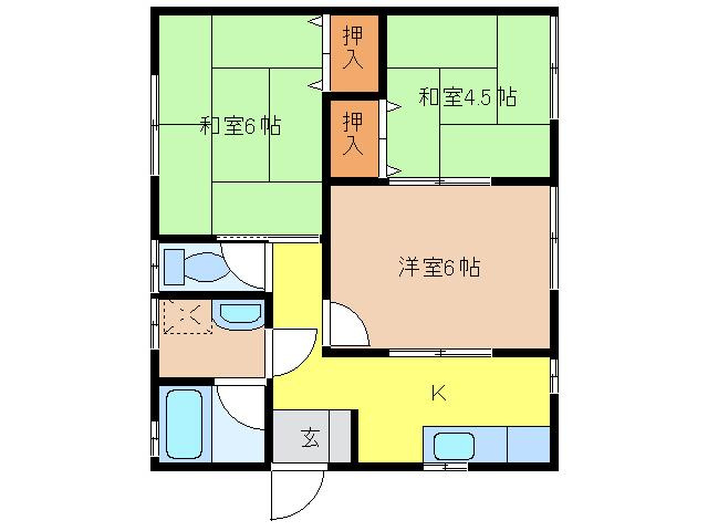 第一木野本荘の間取り