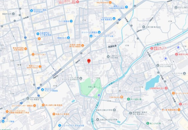 箕面市稲　第1期　新築一戸建ての地図