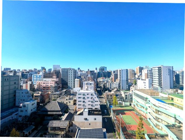 geo ent上野稲荷町の設備|12Fバルコニーからの眺望です