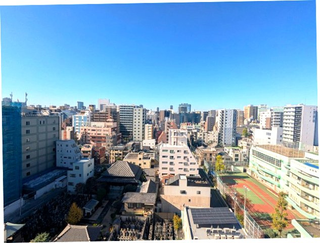 geo ent上野稲荷町の設備|12Fバルコニーからの眺望です